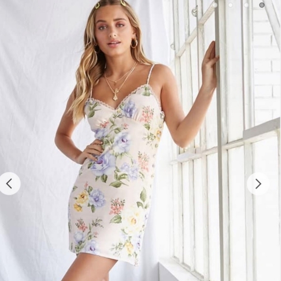 NWOT Floral Print Cami Dress  forever21 size Large - Picture 3 of 7
